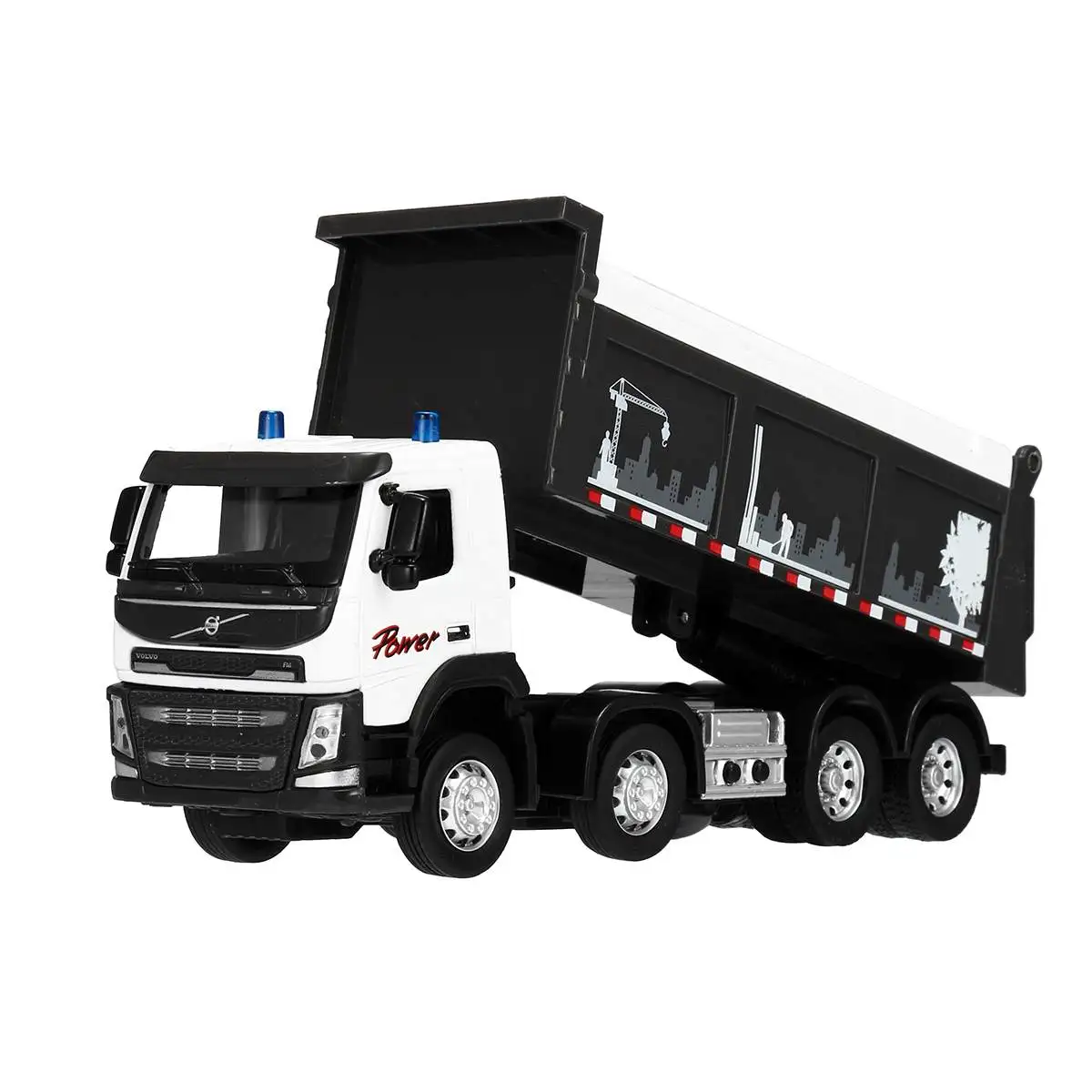 

Black 1:50 Alloy Engineering Car Model Toy Vehicles Truck With Sound Light Kids Children Gifts 8 Above Cognitive Collection Toys