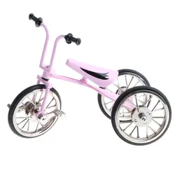 1:10 розовый литья под давлением в гонке горный велосипед Детский трёхколёсный велосипед автомобиля Миниатюрный велосипед Модель коллекция