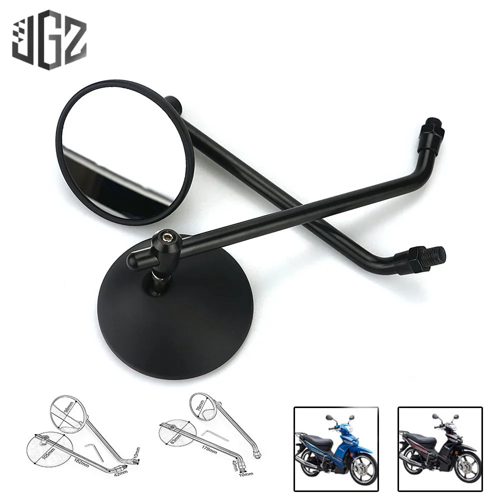 

Motorcycle Universal CNC Handlebar Rear View Round Side Mirrors Black For Yamaha Honda KTM Kawasaki Harley Scooter Accessories