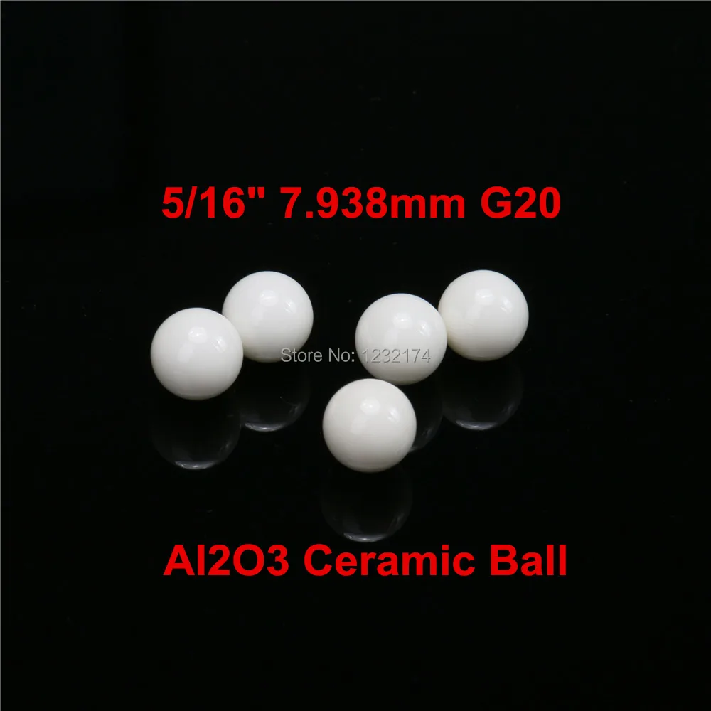 

7.94mm Alumina Oxide Ceramic Ball Al2O3 G20 10PCS Used for Bearing Pump,Valve,Flow-Meter 7.938mm Ceramic Ball