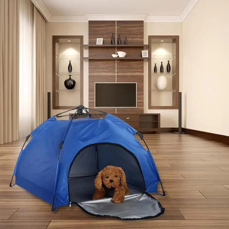 

Automatic Foldable Pet Tent Dog House Cage Breathable Outdoors Travel Dog Cat Tent Bed