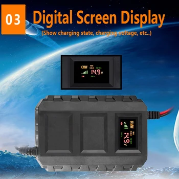12V 20A LED Display Car Battery Charger 110-240V Intelligent Automobile Car Battery Charger Vehicle Battery Charger Car Styling