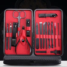 24 комплекта высококачественная черная сталь маникюрный набор для ногтей Резак Триммер Набор для ухода косметический маникюрный комплект для педикюра, на палец