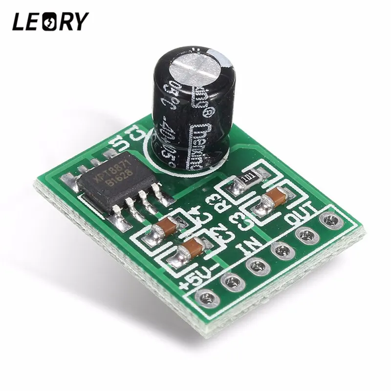 

LEORY XPT8871 Mini Mono Digital Operational Audio Amplifier Board Low Power Consume Amplifer Chip Board 20x16x8mm