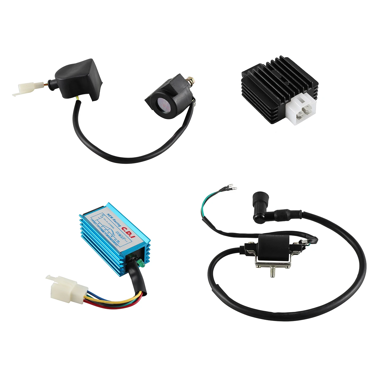 Гоночная катушка зажигания CDI Регулятор выпрямителя соленоидное реле 50 90 110cc ATV Quad