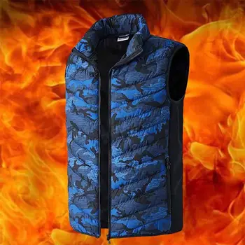 

Liilaimic Men Women Electric Heating Vest Winter Thermal Warm Heated Jacket Fishing Big Size