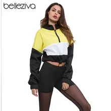 Belleziva женские куртки для бега со стоячим воротником Спортивная Толстовка Топ для фитнеса спортзала Спортивная одежда для тренировок женская спортивная одежда