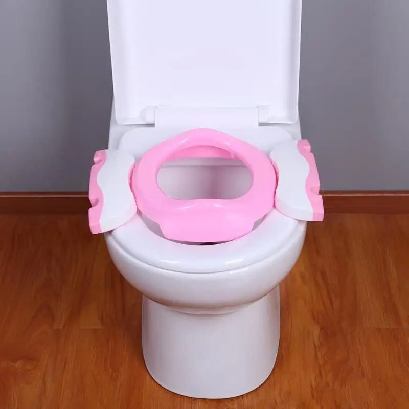 

New Portable Baby Infant Chamber Pots Foldaway Toilet Training Seat Travel Potty Rings with urine bag For Kids Blue Pink