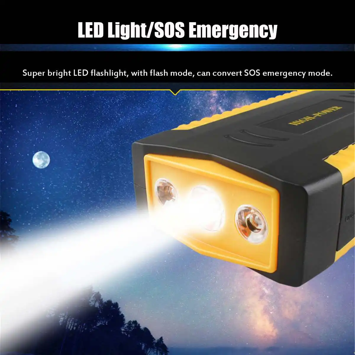 89800mAh Diesels Car Jump Starter Booster 4USB SOS Emergency Charger Battery Multifunction Power Bank for Diesels Car Vehicle