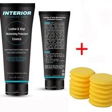 Авто Интерьер Расширенный Уход кожа увлажняющая Защитная эссенция для салоны машины/мебель+ 12 шт. мягкая Вощеная Пена Губка