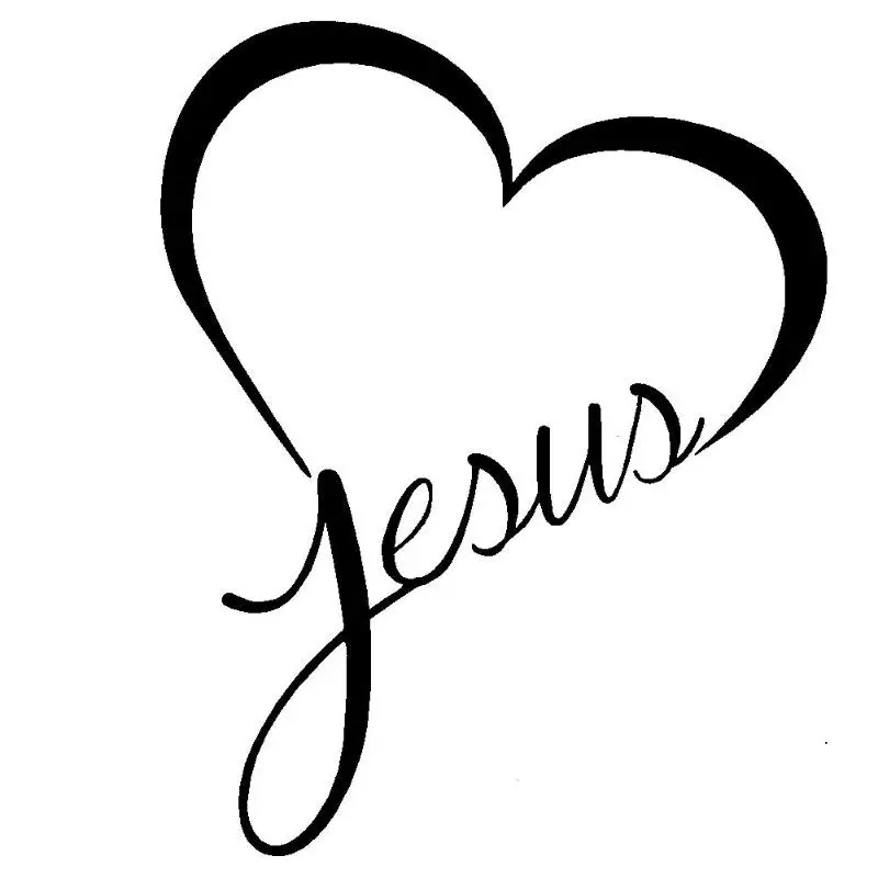 Jesue Heart Christian Автомобильная наклейка Светоотражающая на окно бампер виниловые