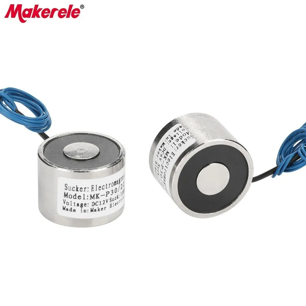 

MK30/22 Holding Electric Magnet Lifting 10KG/100N Solenoid Sucker Electromagnet DC 6V 12V 24V Non-standard custom