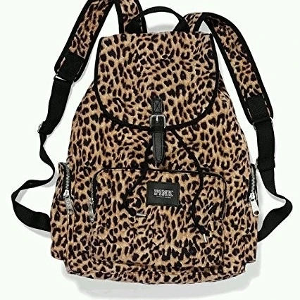 El secreto de Victoria mochila Rosa leopardo Cheetah de lona, bolso de  libro bolsa|Bañera| - AliExpress