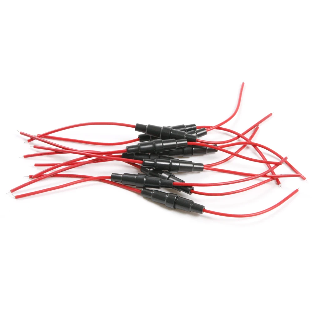 

Good Quality and High Performance 50pcs/set 6X30mm 250V Red & Black Color Fuse Holder In-line with Wire DIY Mini Tools