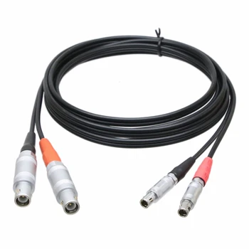 

Cable Dual Lemo-0S L01 male to LEMO-1S L1 plug For Ultrasonic NDT TOFD USF GE Panametrics Krautkramer Flaw Detector 6.5FT