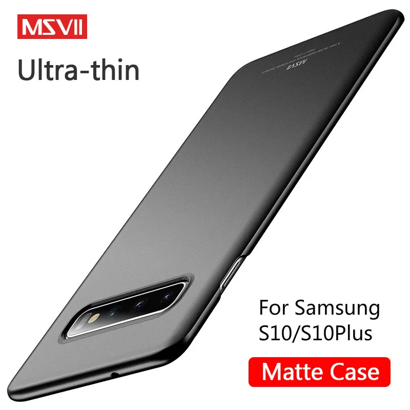 Msvii чехол для Samsung Galaxy S10 ультра тонкий жесткий пластиковый матовый Plus S10plus чехлы