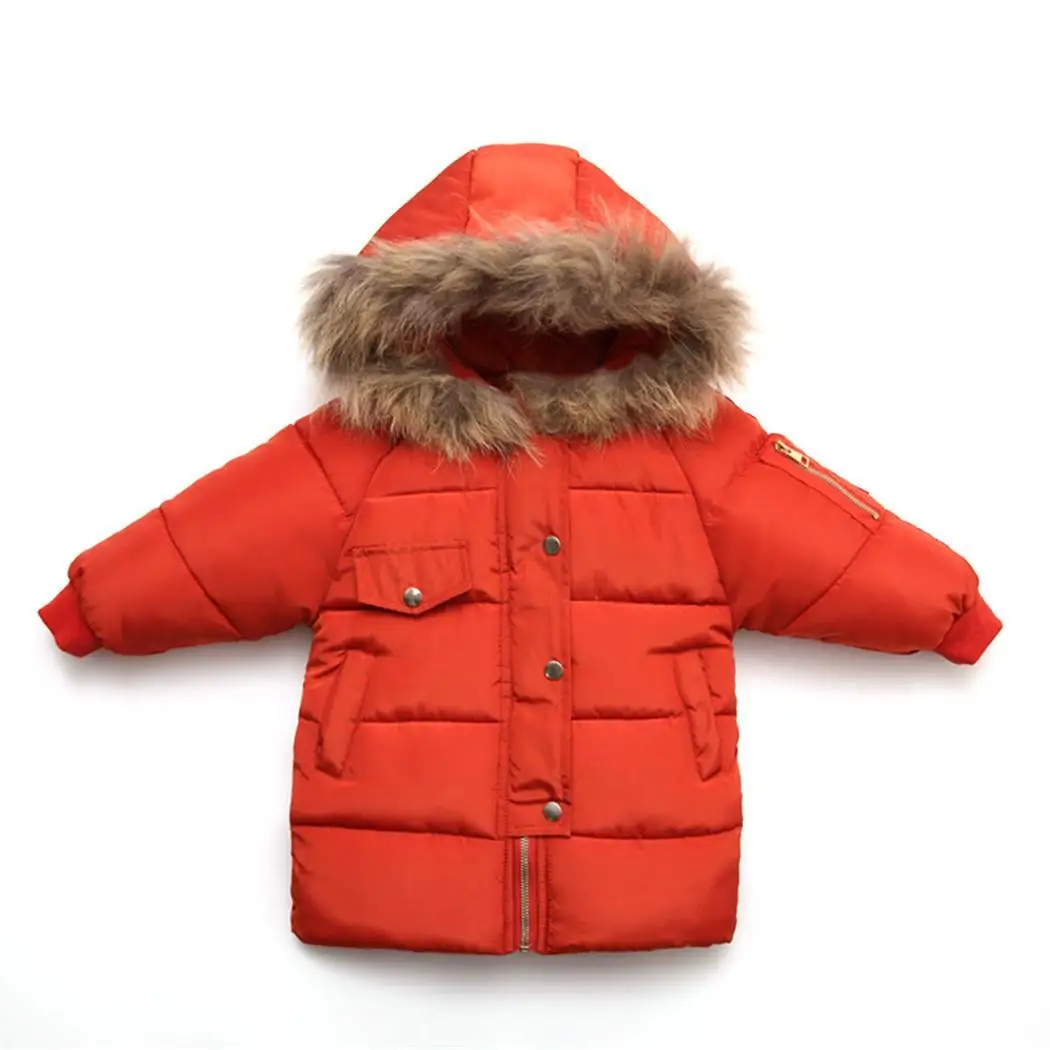 

2018 Kids Down Jacket Thickening black Duck Down Warm Coat Baby Girl Boy Big Raccon Fur Parkas Toddler Boys Red Warm Down Jacket