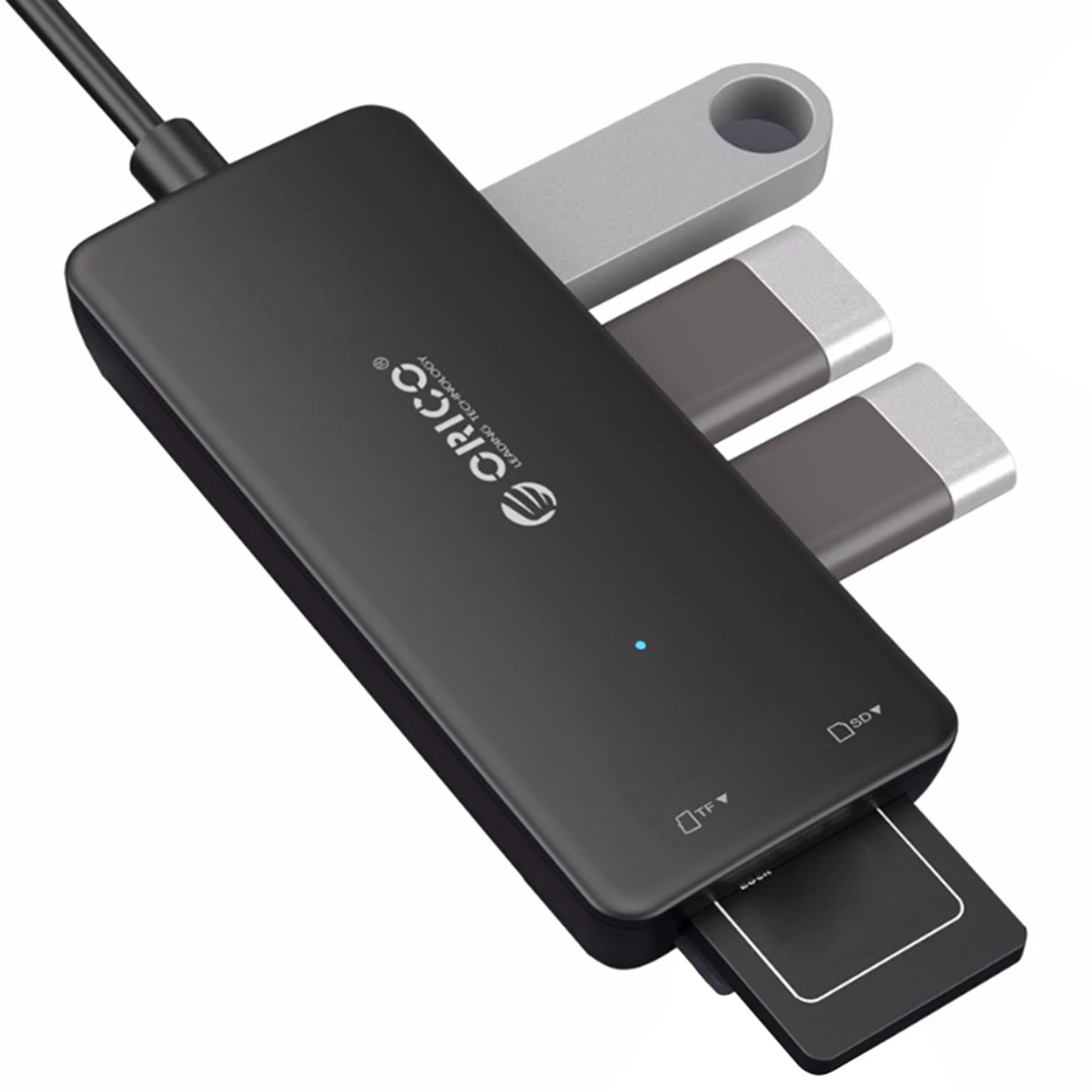 Orico H3Ts-U3 Многофункциональный 3 порта Usb 3,0 концентратор с Sd/Tf кард-ридер карта памяти ридер адаптер