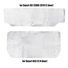 Автомобильный Автомобильный коврик из стекловолокна и хлопка, звукоизоляционный, звукоизоляционный, резиновый, поролоновый, автомобильный коврик для двигателя, покрытие для Smart 451 453