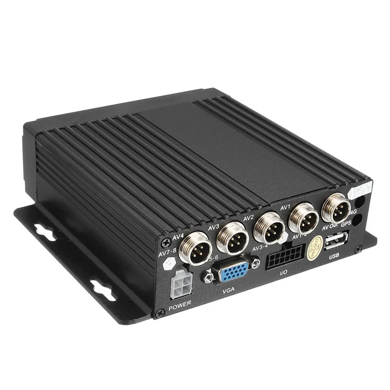 

12V Durable Realtime Secure Digita Card Car Vehicle Bus Mobile DVR 4CH Video/Audio Input with Remote Controller Encrption