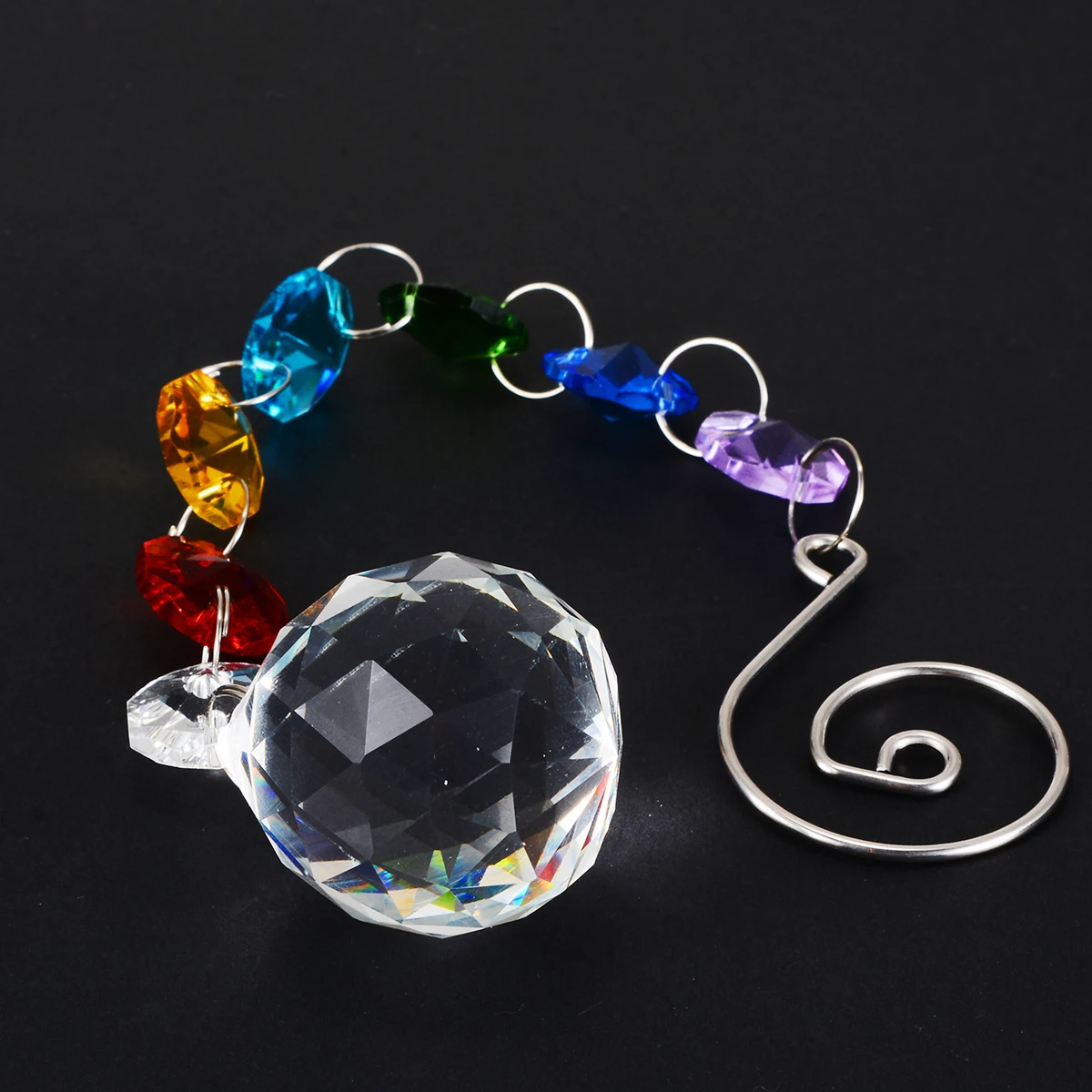 Handmade Crystal Suncatcher Prisms Pendant Colorful Hanging Rainbow
