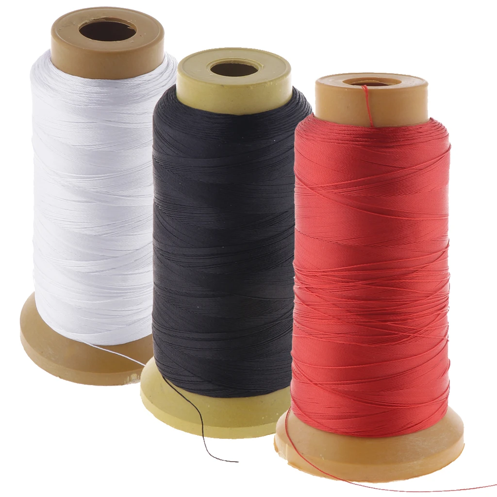 

0.20mm Sewing Thread 100% Polyester Spools 830 Yards Spools Overlocking Cone for DIY Sewing Machine Hand Black / White / Red
