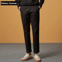 METERSBONWE новые зимние мужские брюки повседневные брюки Дикие стандартные прямые брюки