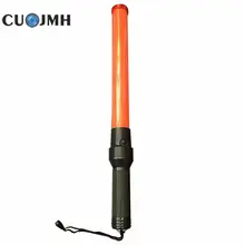 Черный красный Дорожный жезл наружная Безопасность Светодиодный дорожный жезл сигнал Предупреждение Водонепроницаемый Abs Ручка флуоресцентный жезл