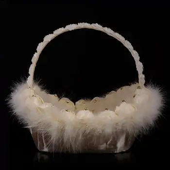 

Wedding Flower Basket Bridesmaid Flower Girl Hand Basket Wedding Decoration Supplies #35