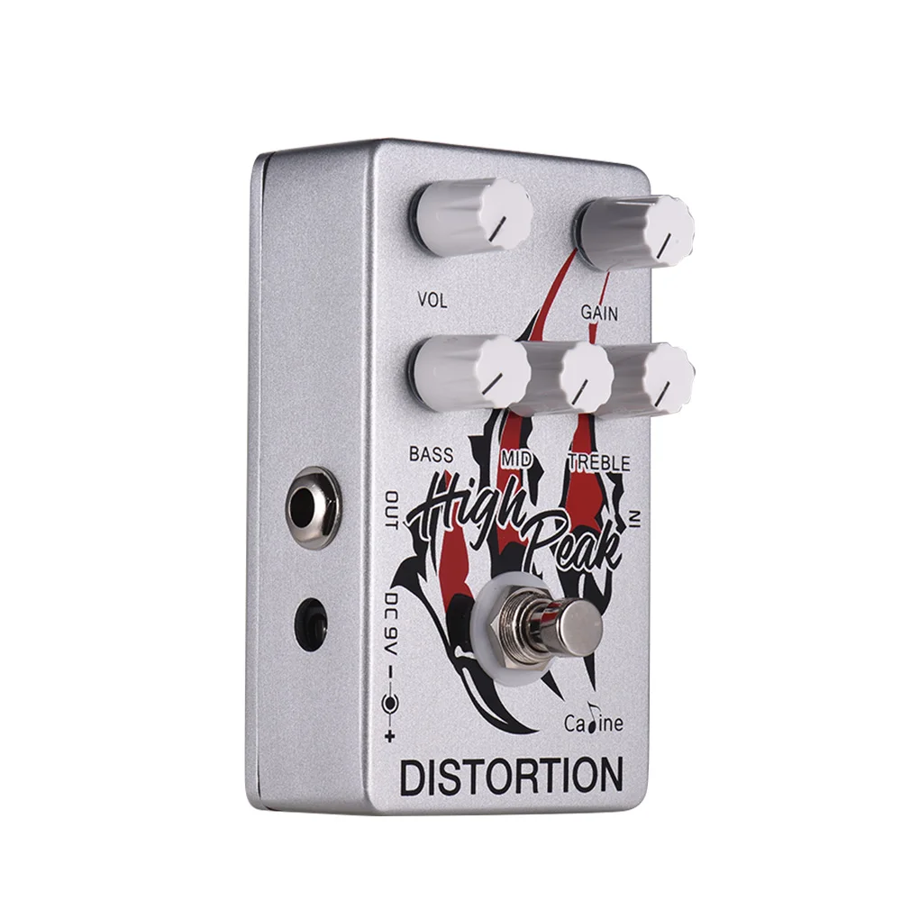 Caline CP-69 Silver Electric Guitar Distortion Effect Pedal EQ with True Bypass Acoustic Guitar Pedals Full Metal Shell