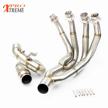 

Motorbike 51MM Stainless Steel Exhaust Pipe Front Section Mount Kit For YAMAHA YZF R6 YZF-R6 2006-2018 06-18