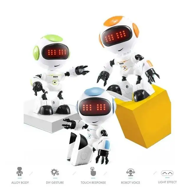 

LeadingStar R8 K8 RC Robot Touch Sensing LED Eyes Smart Voice DIY Body Gesture Action Model Toy (without Battery)