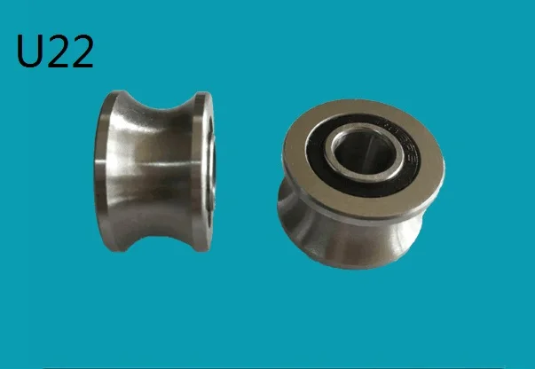 50 шт./лот T22 U22 8 мм с плоской подошвой V U groove шариковый подшипник роликовый 8*22 5*14 5*13