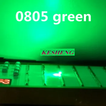 

1000PCS Ultra Bright 0805 SMD LED Green new lighte 560-575NM 70-200MCD I(mA):20ma 2.0*1.2*0.8MM