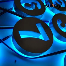 3D лазерная резка щеткой из нержавеющей стали письмо маленький дом номер