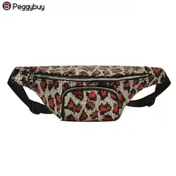 Leopard блёстки кожа поясные сумки для женщин Женский ремень сумка Pochete Fanny Packs