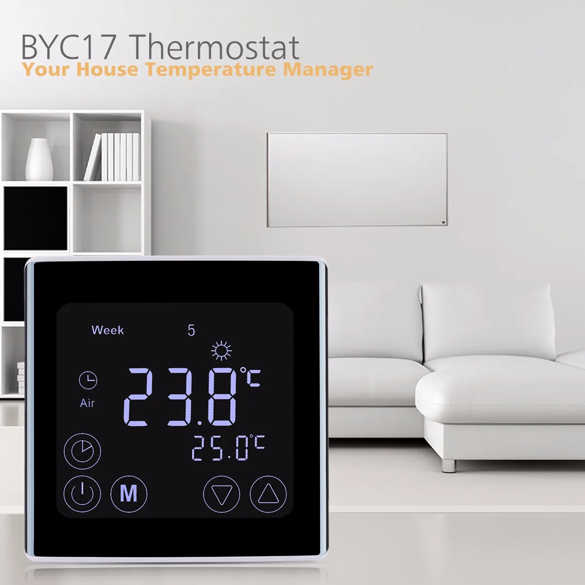 

Smart LCD Display Heating Thermostat TouchScreen Room Temperature Controller Programmable Underfloor Home Temperature Instrument