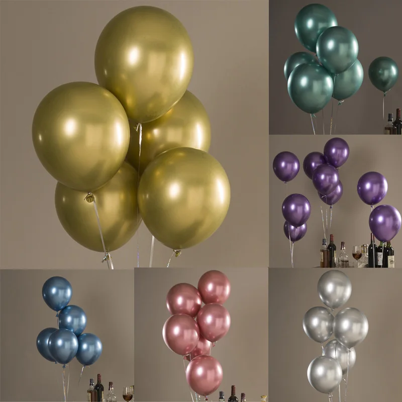 Воздушные шары Globos глянцевые металлические жемчужные латексные 10 шт. надувные
