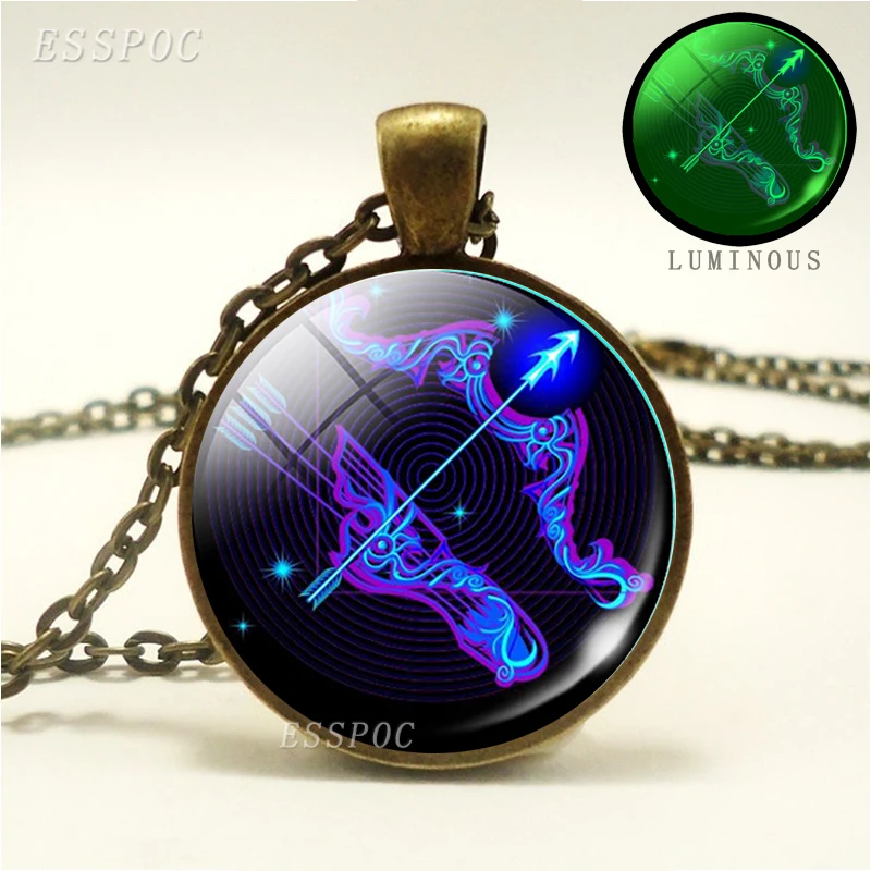 Ожерелье с подвеской в виде знака зодиака|luminous jewelry|birthday giftzodiac sign |