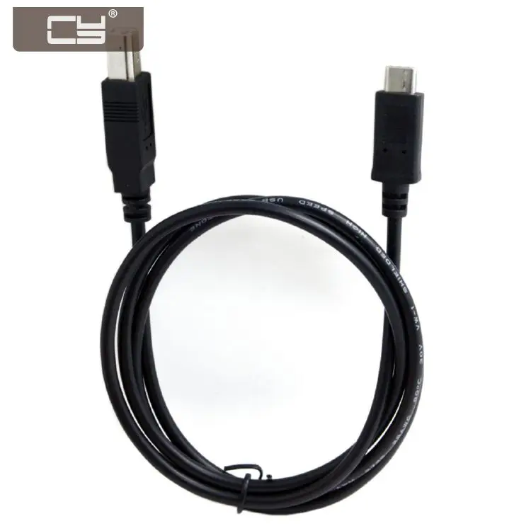 

CY USB-C USB 3.1 Type-C Male Connector to USB 2.0 Type B Male Data Cable for Cell Phone & Laptop & Laptop 100cm