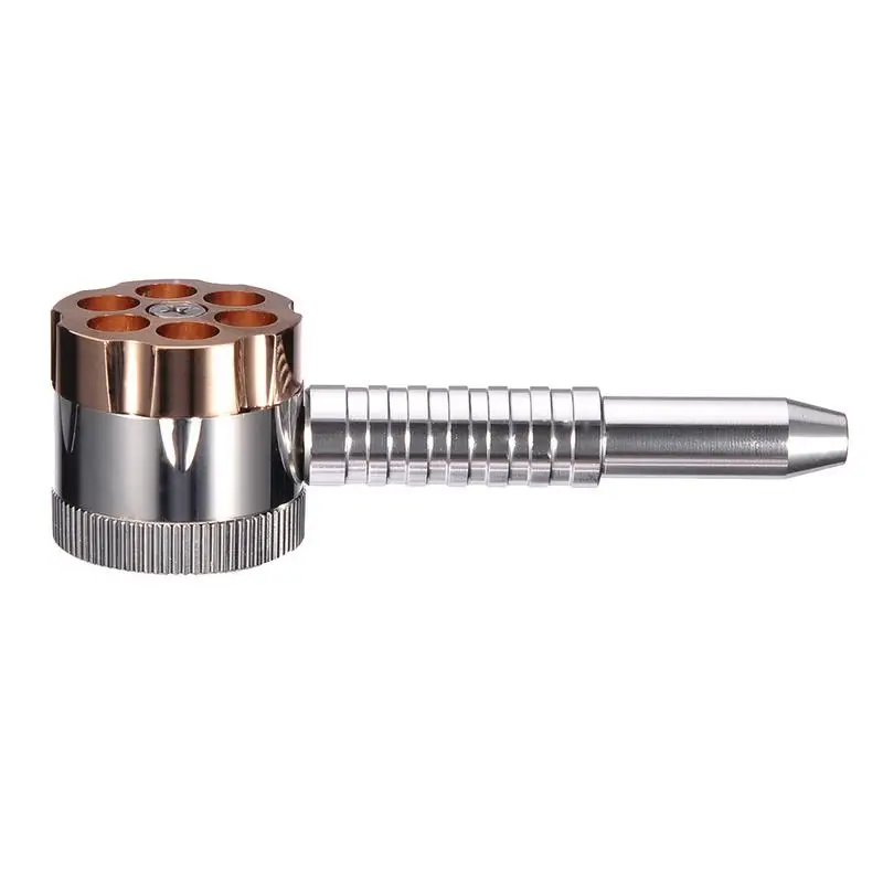 

Zinc Alloy Metal Revolver Bullet-shaped O Pipe Grinder Crusher Sets Grinder Herbs Grinder Grinders Smoking Pipe Accessories