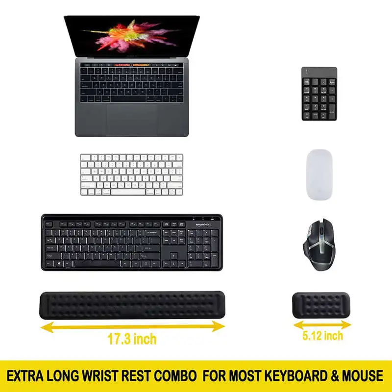 Клавиатура подставка для запястья и мышь поддержка запястья набор-Memory Foam игровая подушка для запястья для офиса, компьютера, ноутбука и Mac Typing-Erg