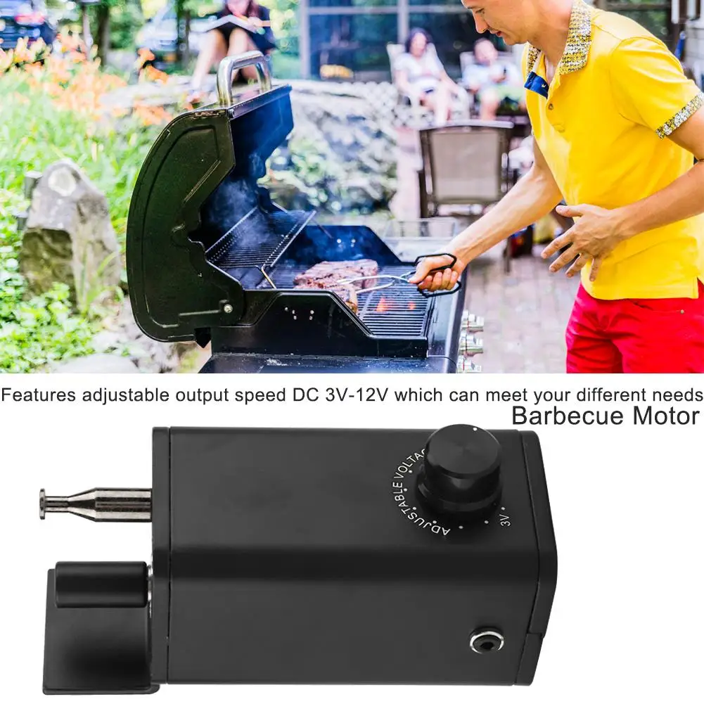 Topincnn BBQ DC 3 12V Выход регулируемое жаркое барбекю гриль двигатель ротатор