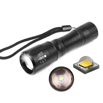

XPL-V6 LED Tactical Flashlight Torch Zoomable LED Flashlight Torch Lamp Outdoor Camping Hiking Flashlight AAA 18650 Battery