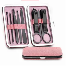 Нержавеющая сталь Черный клипер для ногтей педикюр ножницы пинцет ногтей маникюрный набор