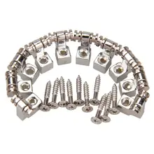 10 шт. гитарные роликовые фиксаторы струны монтажное дерево для Fender электрогитара Strat Bass Запчасти Замена хром