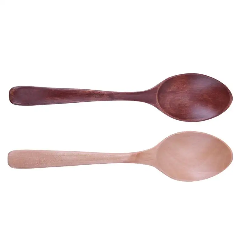 

Retro Wooden Spoon Bamboo Kitchen Cooking Utensil Tool Rice Soup Dessert Teaspoon Catering For Kicthen