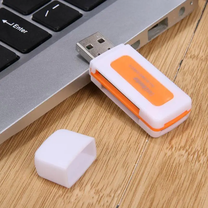 Мини USB2.0 4 слота для карт считыватель смарт SD/MMC TF MS M2 кардридер SD/Mini SD/SD Ultra/MMC/MMCII/RS
