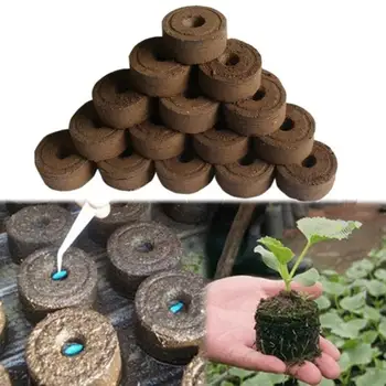 

30mm Seedling Soil Block Garden Flowers Planting The Soil Block Round Peat Pellets Seed Starting Plugs Pallet Nursery Soil