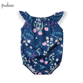 

Pudcoco New Brand Toddler Baby Girls Lace Floral Bodysuit Jumpsuit Outfits Sunsuit